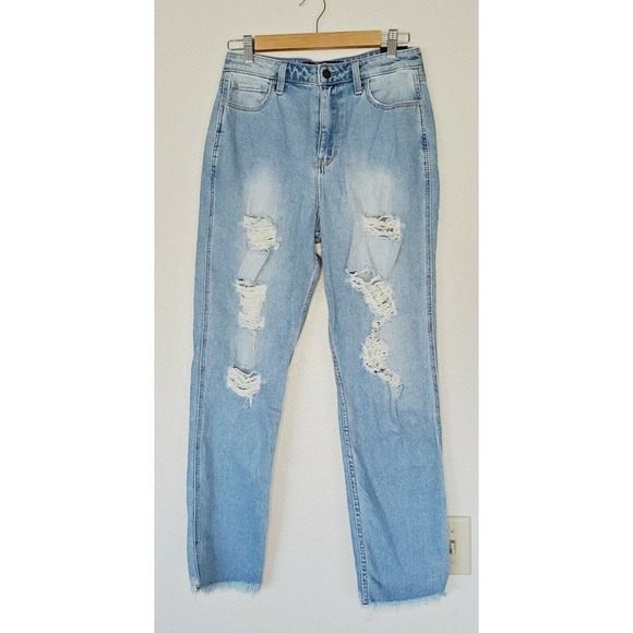 NWT Hollister Women's Distressed Ultra Highrise Mom Jean.‎ Size 29/9L - Picture 4 of 10
